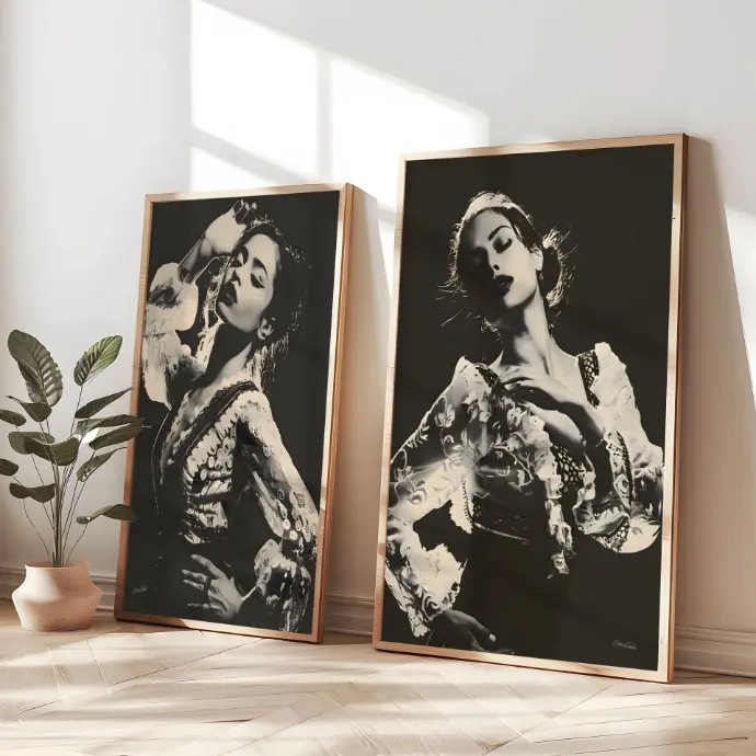 duo de poster de femmes en train de faire une danse contemporaine