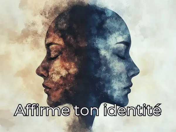une illustration représentant 2 visages de profile, l'un contre l'autre, symbolisant une double personnalité