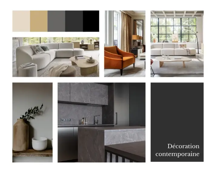 Moodboard, idée de déco contemporaine