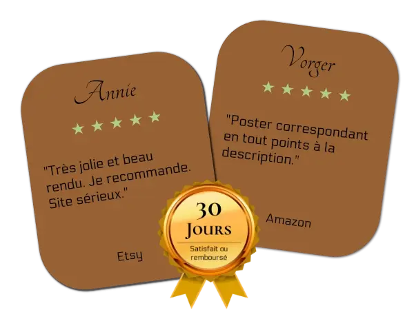 Des cartes montrants des avis clients avec le nombre d'étoiles.